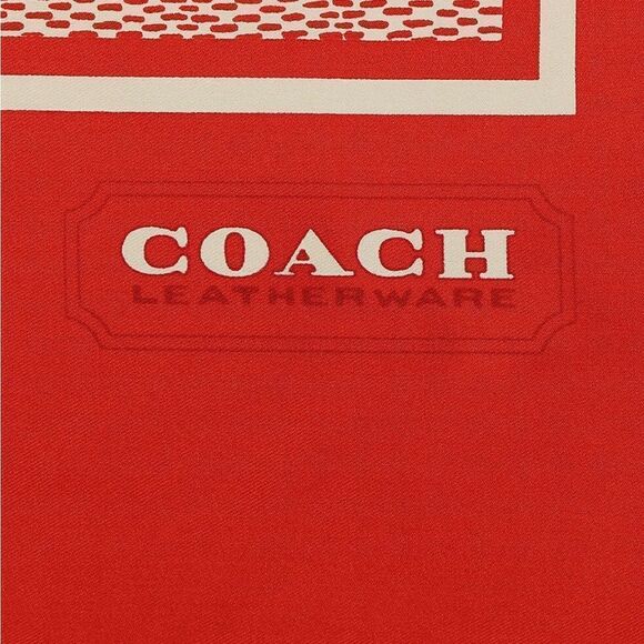 NWT COACH Vintage Signature C Printed Silk Square Scarf - Picture 4 of 6